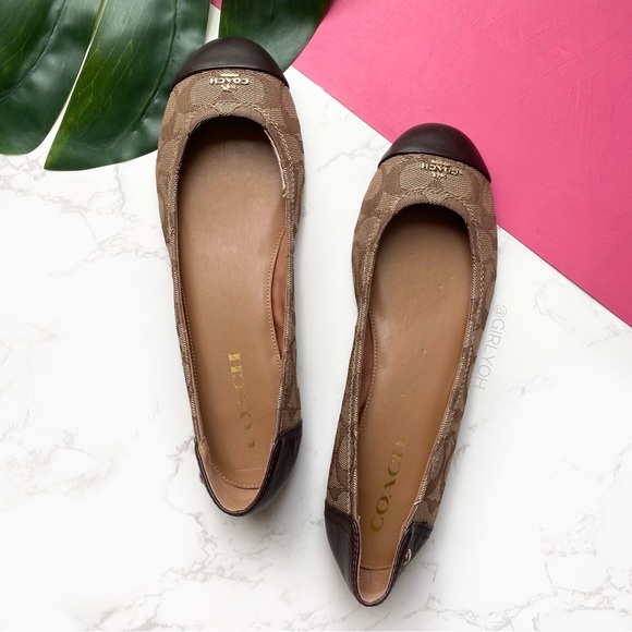 Coach Shoes - Coach Chelsea Monogram Jacquard Brown Flats 8